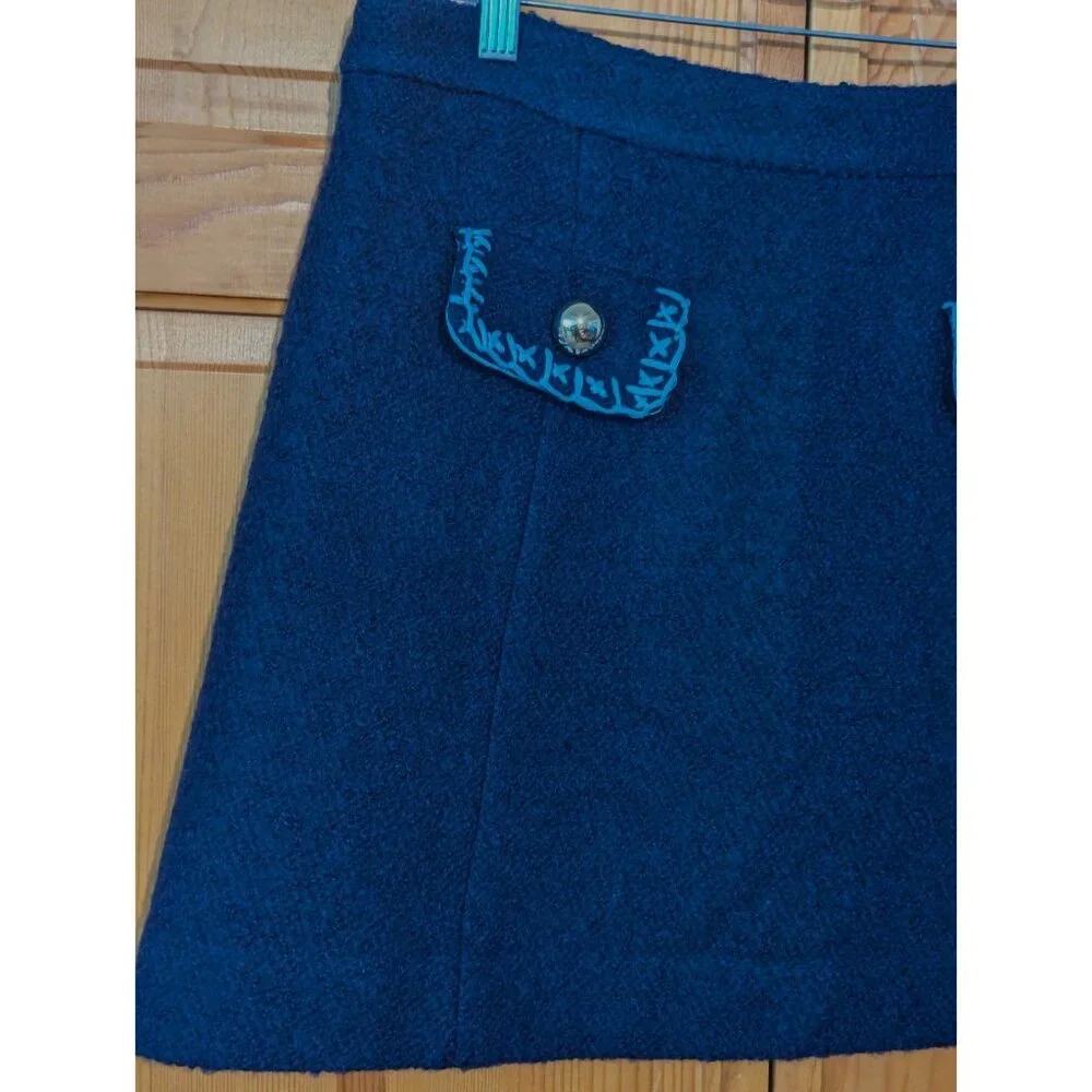 STS Sail To Sable Skirt Size 12 Mini Skirt Navy Blue Academia Preppy - Picture 4 of 9